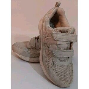 Propet Beige Double Strap Comfort Athletic Shock Absorbing Tennis Shoe